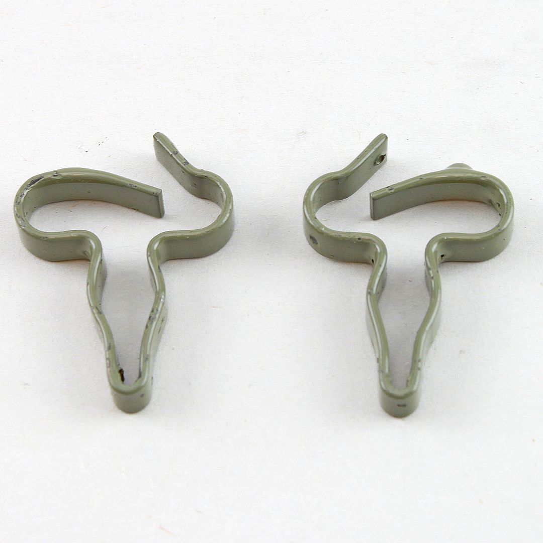 55 56 57 Chevy Front Frame Crossmember Brake Line Clips Pair Chevrolet